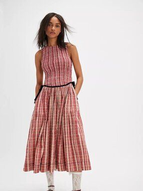 Free People Nightingale Plaid Midi Dress